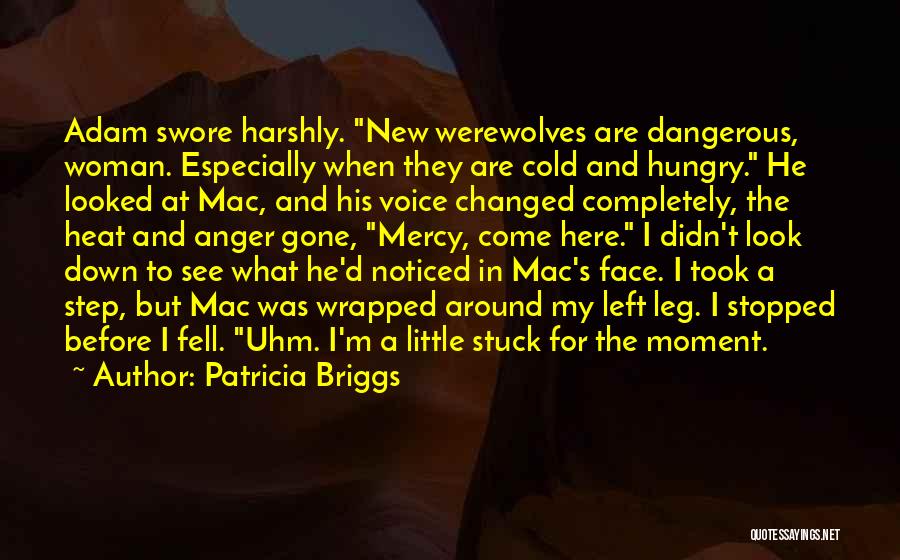 Patricia Briggs Quotes: Adam Swore Harshly. New Werewolves Are Dangerous, Woman. Especially When They Are Cold And Hungry. He Looked At Mac, And