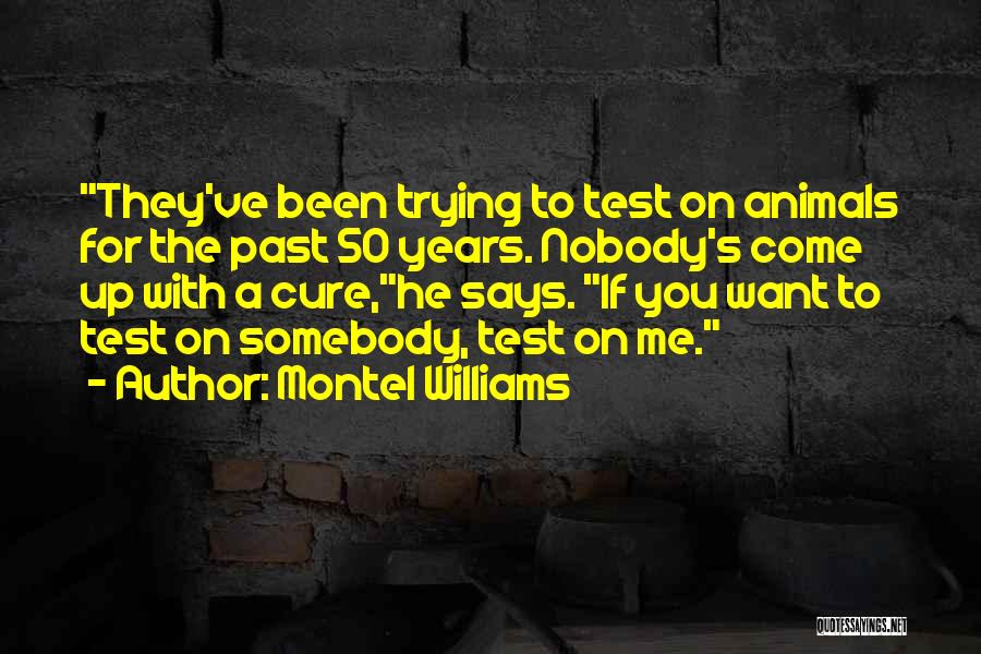 Montel Williams Quotes: They've Been Trying To Test On Animals For The Past 50 Years. Nobody's Come Up With A Cure,he Says. If