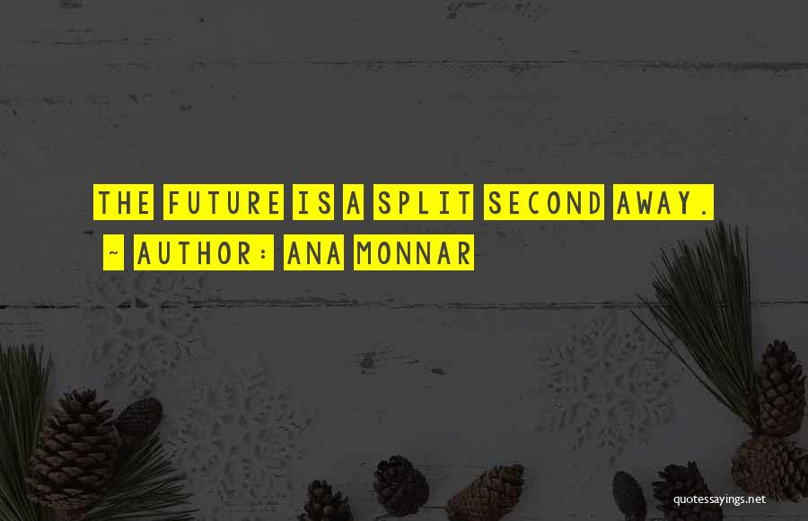 Ana Monnar Quotes: The Future Is A Split Second Away.