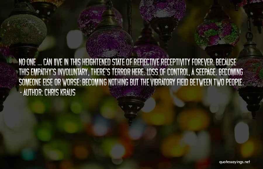 Chris Kraus Quotes: No One ... Can Live In This Heightened State Of Reflective Receptivity Forever. Because This Empathy's Involuntary, There's Terror Here.