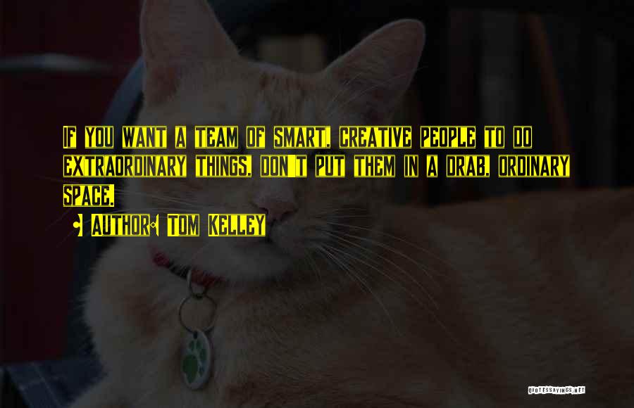 Tom Kelley Quotes: If You Want A Team Of Smart, Creative People To Do Extraordinary Things, Don't Put Them In A Drab, Ordinary