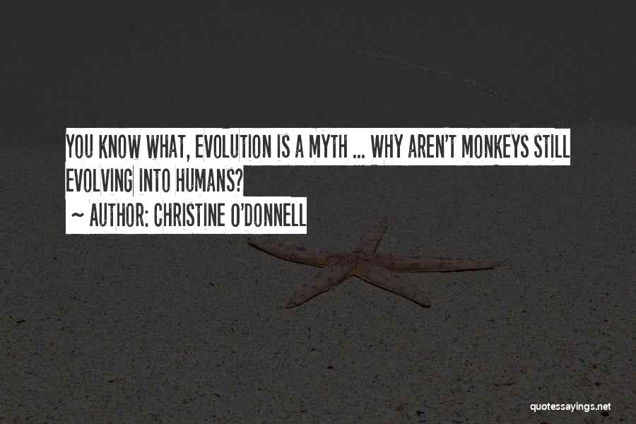 Christine O'Donnell Quotes: You Know What, Evolution Is A Myth ... Why Aren't Monkeys Still Evolving Into Humans?