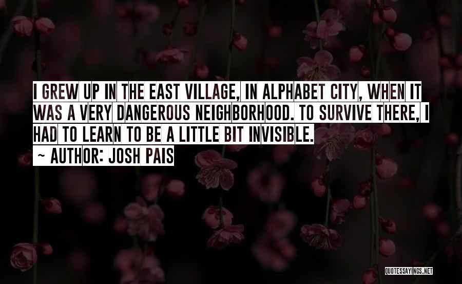 Josh Pais Quotes: I Grew Up In The East Village, In Alphabet City, When It Was A Very Dangerous Neighborhood. To Survive There,