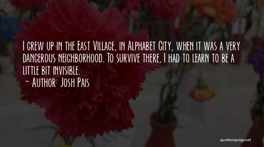 Josh Pais Quotes: I Grew Up In The East Village, In Alphabet City, When It Was A Very Dangerous Neighborhood. To Survive There,
