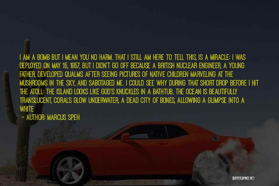 Marcus Speh Quotes: I Am A Bomb But I Mean You No Harm. That I Still Am Here To Tell This, Is A
