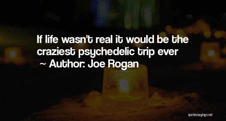 Joe Rogan Quotes: If Life Wasn't Real It Would Be The Craziest Psychedelic Trip Ever