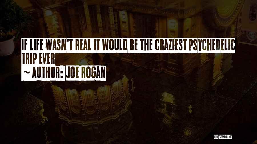 Joe Rogan Quotes: If Life Wasn't Real It Would Be The Craziest Psychedelic Trip Ever