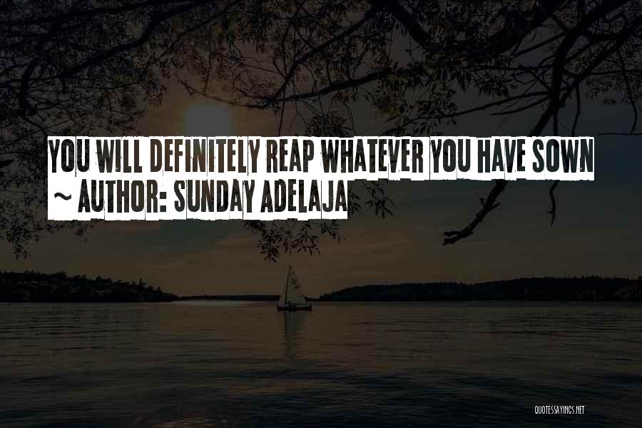 Sunday Adelaja Quotes: You Will Definitely Reap Whatever You Have Sown