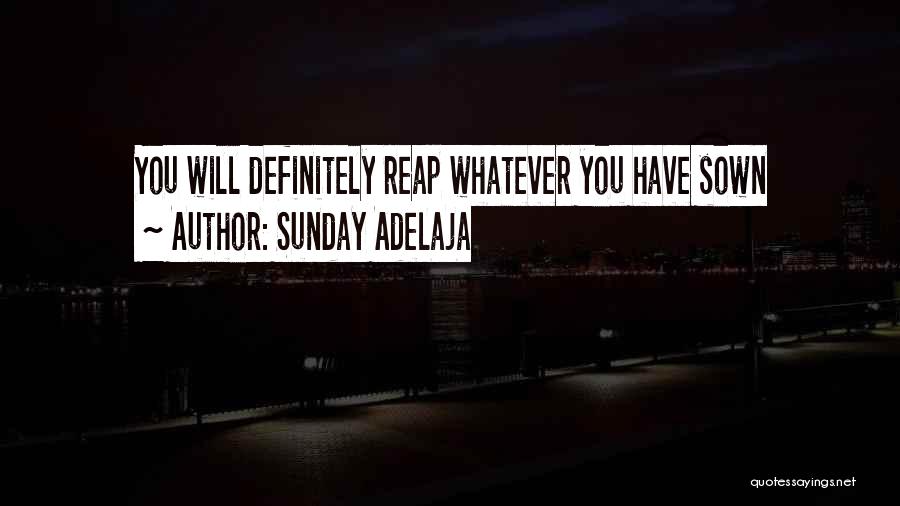 Sunday Adelaja Quotes: You Will Definitely Reap Whatever You Have Sown