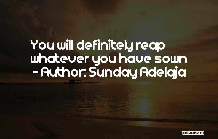 Sunday Adelaja Quotes: You Will Definitely Reap Whatever You Have Sown