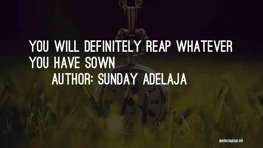 Sunday Adelaja Quotes: You Will Definitely Reap Whatever You Have Sown