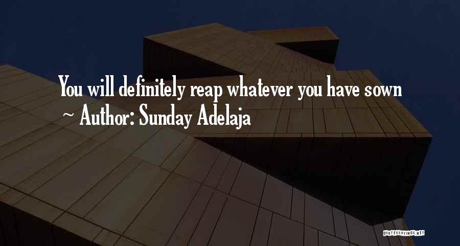 Sunday Adelaja Quotes: You Will Definitely Reap Whatever You Have Sown
