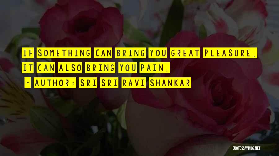 Sri Sri Ravi Shankar Quotes: If Something Can Bring You Great Pleasure, It Can Also Bring You Pain.