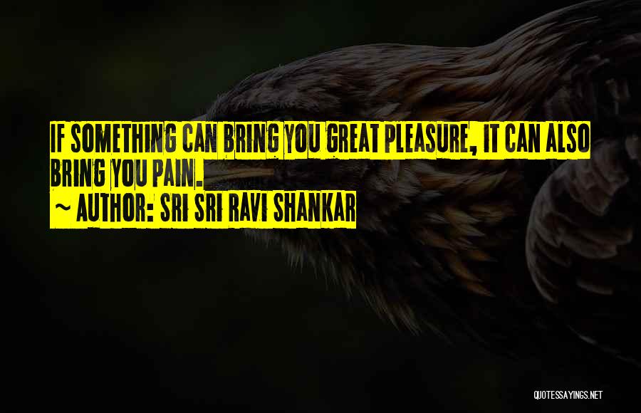 Sri Sri Ravi Shankar Quotes: If Something Can Bring You Great Pleasure, It Can Also Bring You Pain.