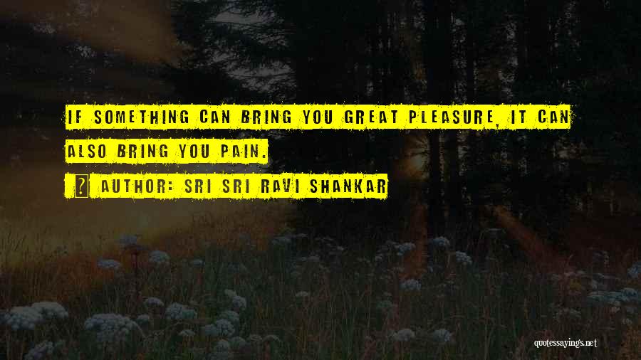 Sri Sri Ravi Shankar Quotes: If Something Can Bring You Great Pleasure, It Can Also Bring You Pain.