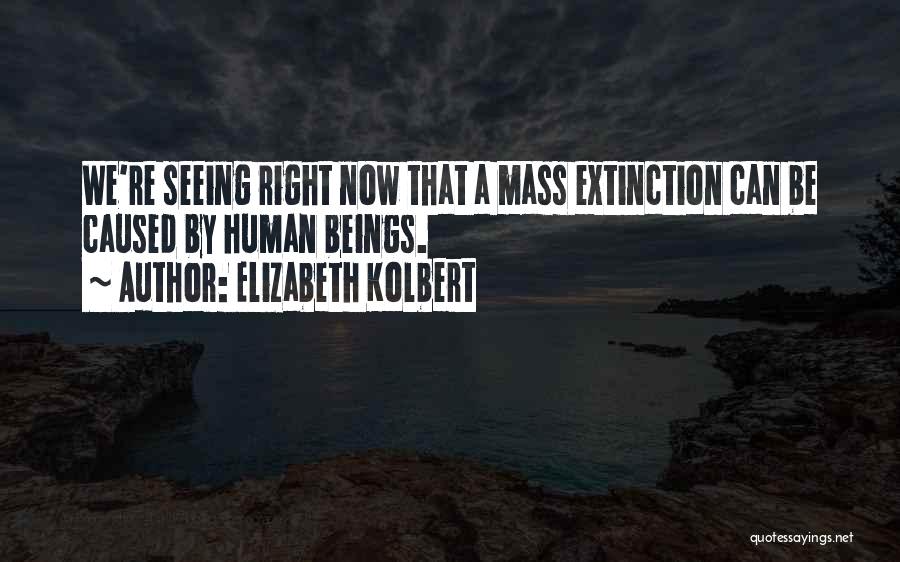 Elizabeth Kolbert Quotes: We're Seeing Right Now That A Mass Extinction Can Be Caused By Human Beings.