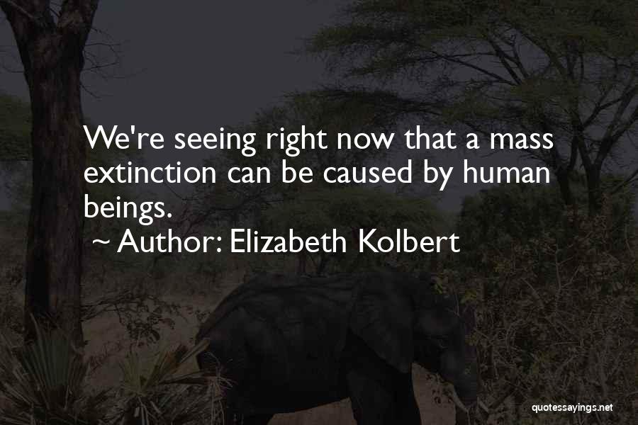 Elizabeth Kolbert Quotes: We're Seeing Right Now That A Mass Extinction Can Be Caused By Human Beings.