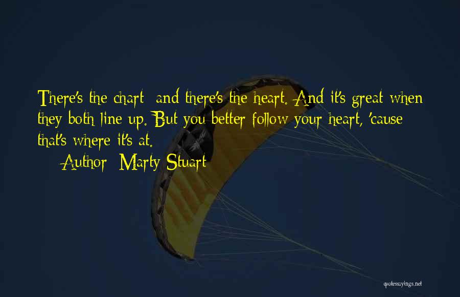 Marty Stuart Quotes: There's The Chart And There's The Heart. And It's Great When They Both Line Up. But You Better Follow Your