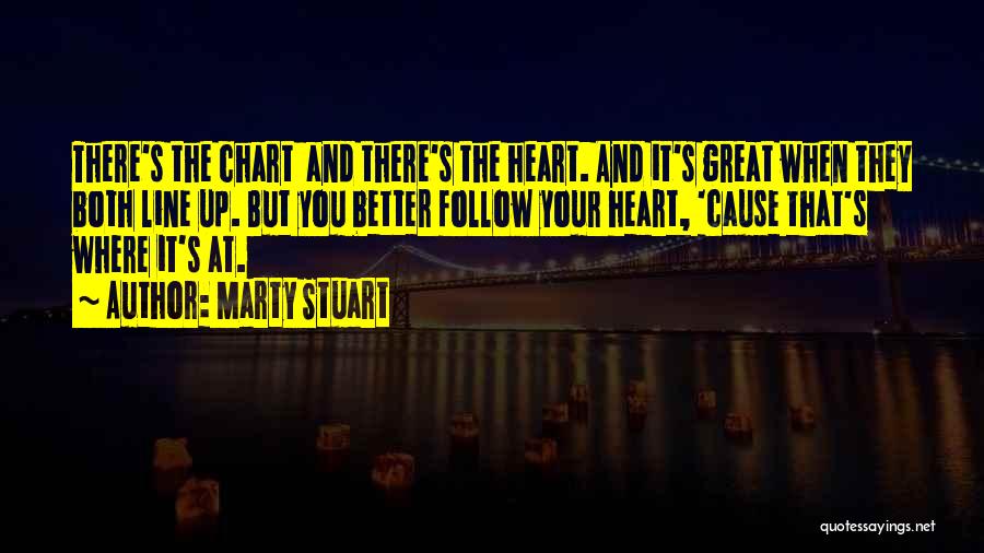 Marty Stuart Quotes: There's The Chart And There's The Heart. And It's Great When They Both Line Up. But You Better Follow Your