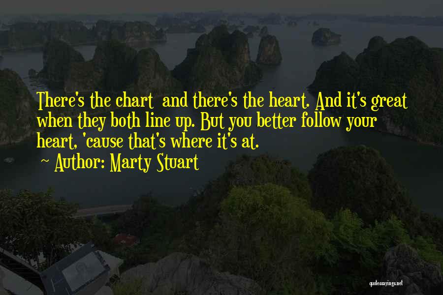 Marty Stuart Quotes: There's The Chart And There's The Heart. And It's Great When They Both Line Up. But You Better Follow Your