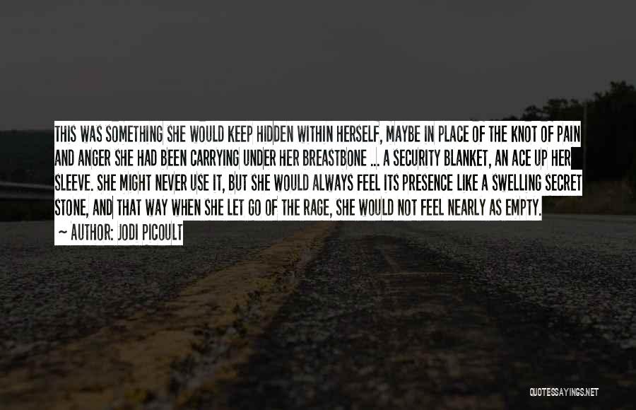 Jodi Picoult Quotes: This Was Something She Would Keep Hidden Within Herself, Maybe In Place Of The Knot Of Pain And Anger She