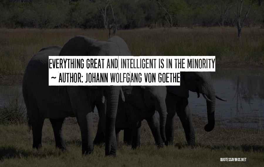 Johann Wolfgang Von Goethe Quotes: Everything Great And Intelligent Is In The Minority