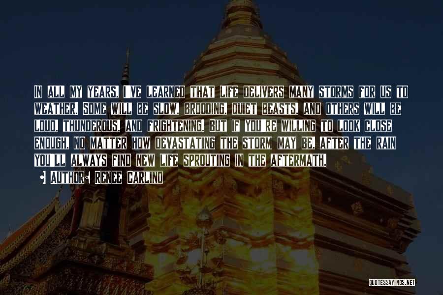 Renee Carlino Quotes: In All My Years, I've Learned That Life Delivers Many Storms For Us To Weather. Some Will Be Slow, Brooding,