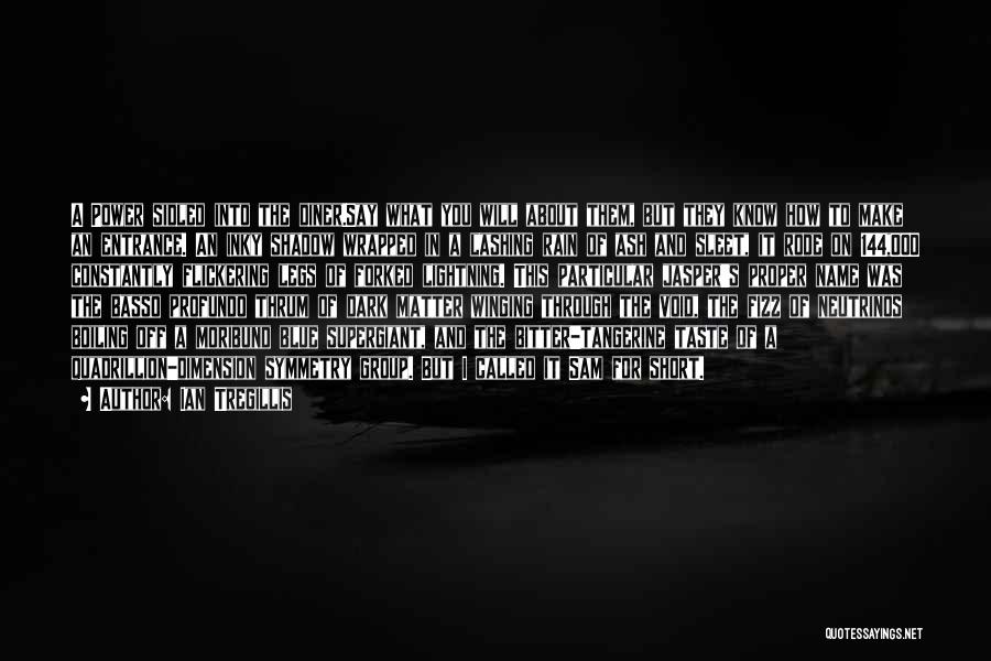 Ian Tregillis Quotes: A Power Sidled Into The Diner.say What You Will About Them, But They Know How To Make An Entrance. An