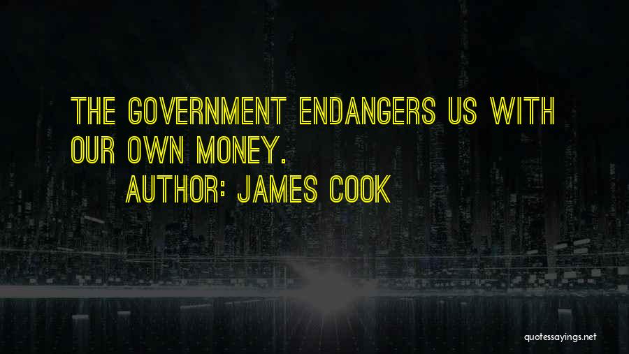James Cook Quotes: The Government Endangers Us With Our Own Money.