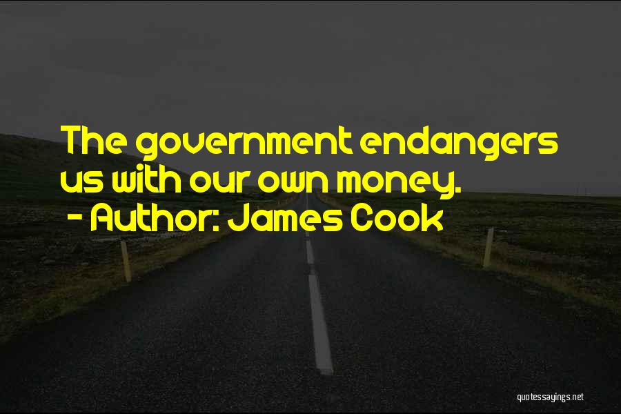 James Cook Quotes: The Government Endangers Us With Our Own Money.