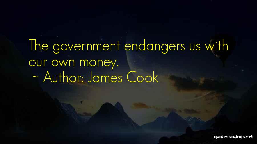 James Cook Quotes: The Government Endangers Us With Our Own Money.
