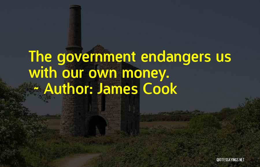 James Cook Quotes: The Government Endangers Us With Our Own Money.