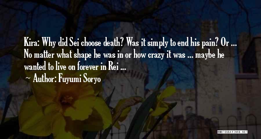 Fuyumi Soryo Quotes: Kira: Why Did Sei Choose Death? Was It Simply To End His Pain? Or ... No Matter What Shape He