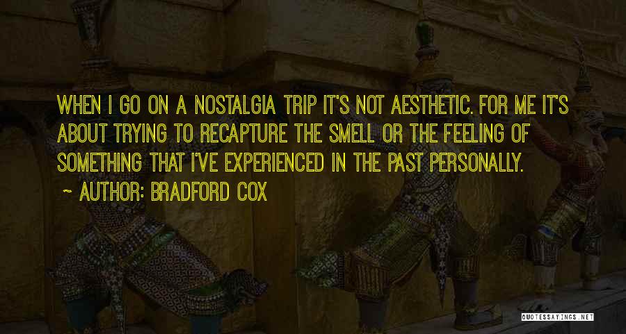 Bradford Cox Quotes: When I Go On A Nostalgia Trip It's Not Aesthetic. For Me It's About Trying To Recapture The Smell Or