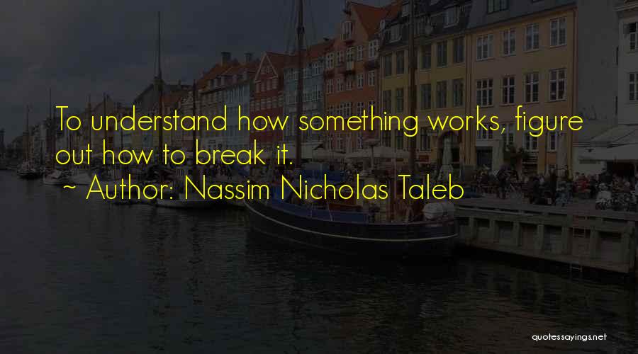 Nassim Nicholas Taleb Quotes: To Understand How Something Works, Figure Out How To Break It.