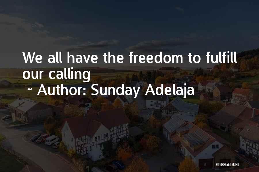 Sunday Adelaja Quotes: We All Have The Freedom To Fulfill Our Calling