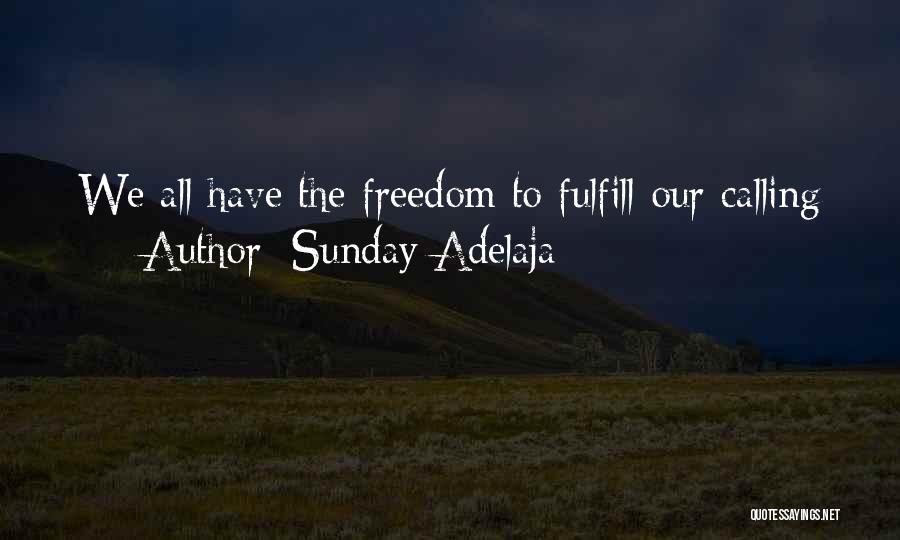 Sunday Adelaja Quotes: We All Have The Freedom To Fulfill Our Calling