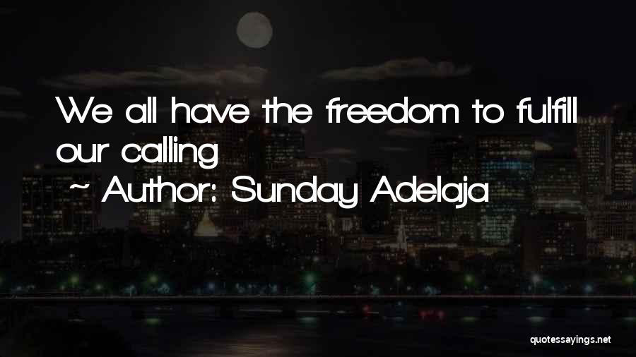 Sunday Adelaja Quotes: We All Have The Freedom To Fulfill Our Calling