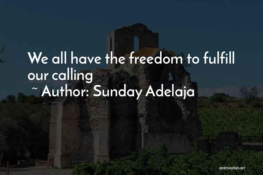 Sunday Adelaja Quotes: We All Have The Freedom To Fulfill Our Calling