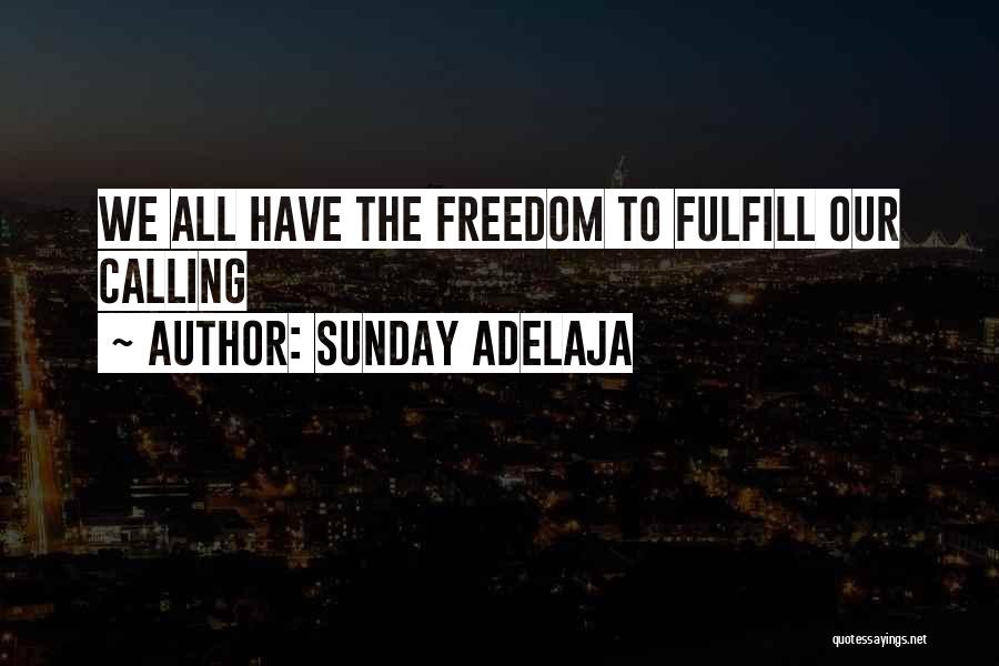 Sunday Adelaja Quotes: We All Have The Freedom To Fulfill Our Calling