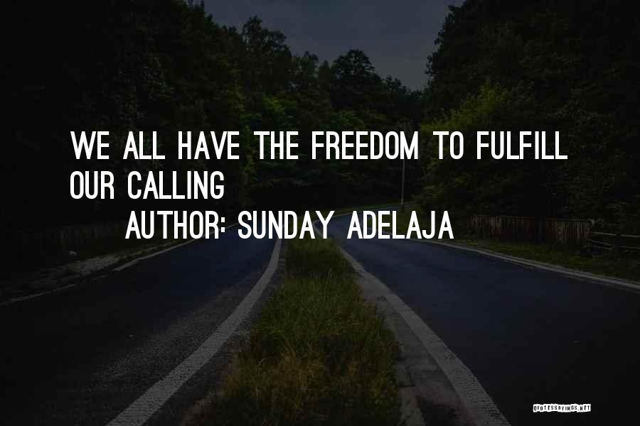 Sunday Adelaja Quotes: We All Have The Freedom To Fulfill Our Calling