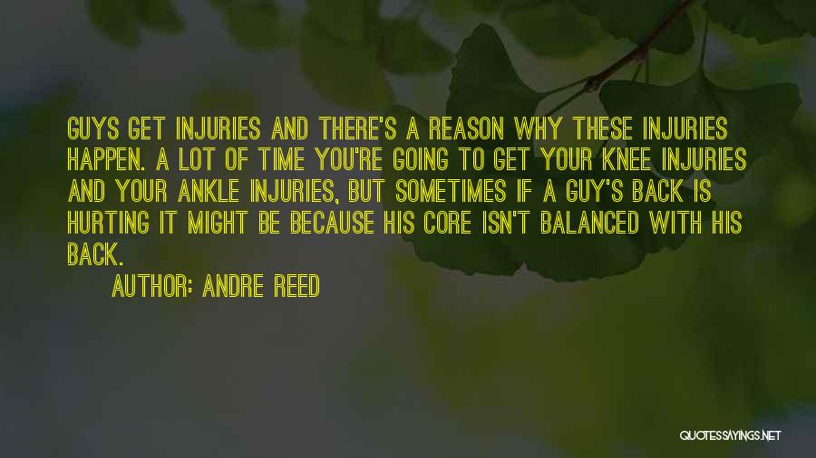 Andre Reed Quotes: Guys Get Injuries And There's A Reason Why These Injuries Happen. A Lot Of Time You're Going To Get Your