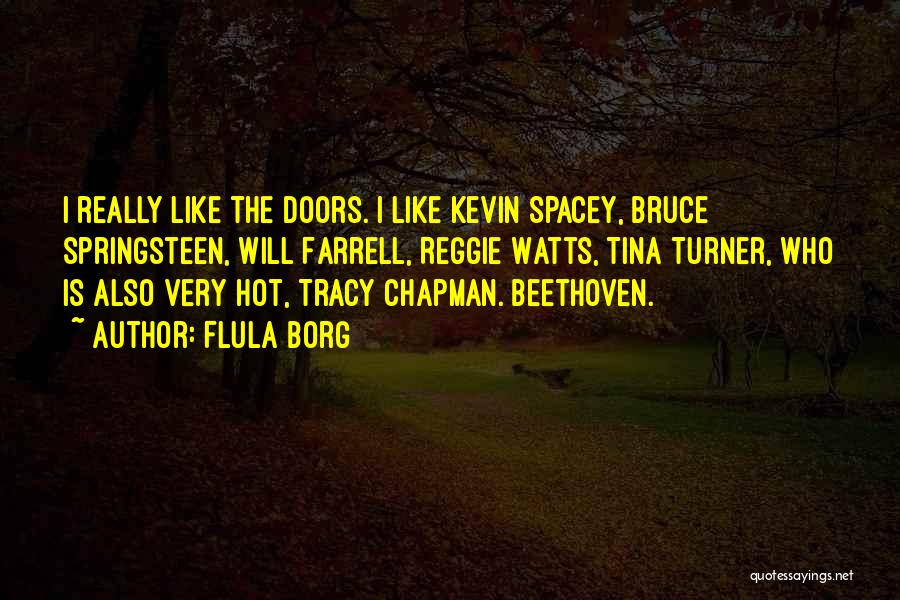 Flula Borg Quotes: I Really Like The Doors. I Like Kevin Spacey, Bruce Springsteen, Will Farrell, Reggie Watts, Tina Turner, Who Is Also