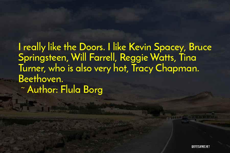 Flula Borg Quotes: I Really Like The Doors. I Like Kevin Spacey, Bruce Springsteen, Will Farrell, Reggie Watts, Tina Turner, Who Is Also