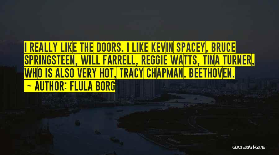 Flula Borg Quotes: I Really Like The Doors. I Like Kevin Spacey, Bruce Springsteen, Will Farrell, Reggie Watts, Tina Turner, Who Is Also