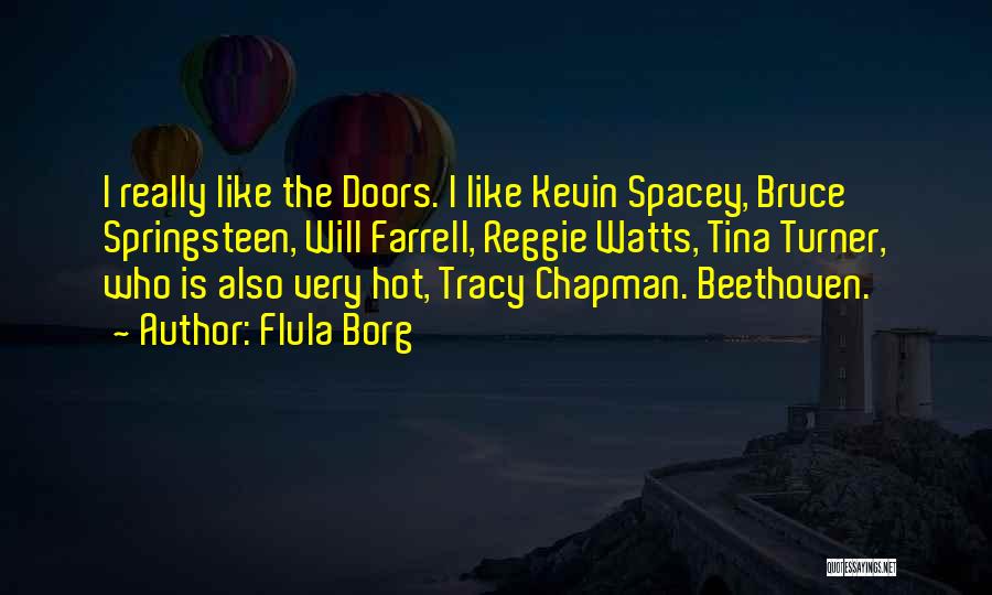 Flula Borg Quotes: I Really Like The Doors. I Like Kevin Spacey, Bruce Springsteen, Will Farrell, Reggie Watts, Tina Turner, Who Is Also