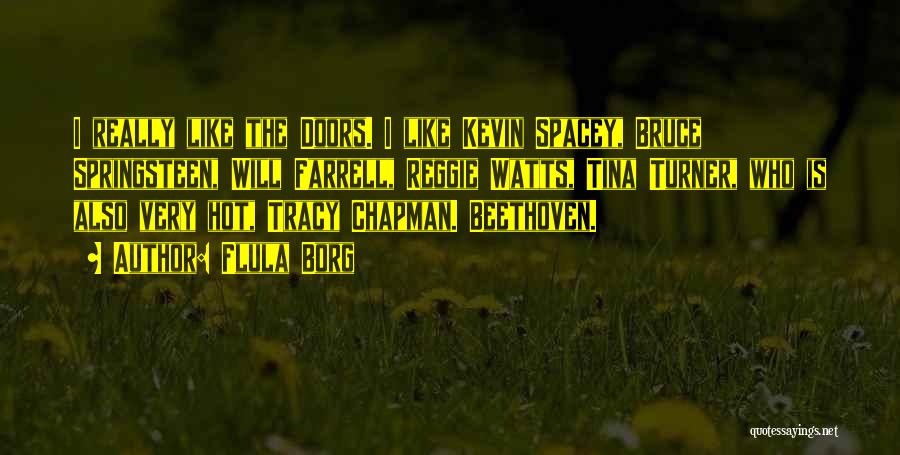 Flula Borg Quotes: I Really Like The Doors. I Like Kevin Spacey, Bruce Springsteen, Will Farrell, Reggie Watts, Tina Turner, Who Is Also