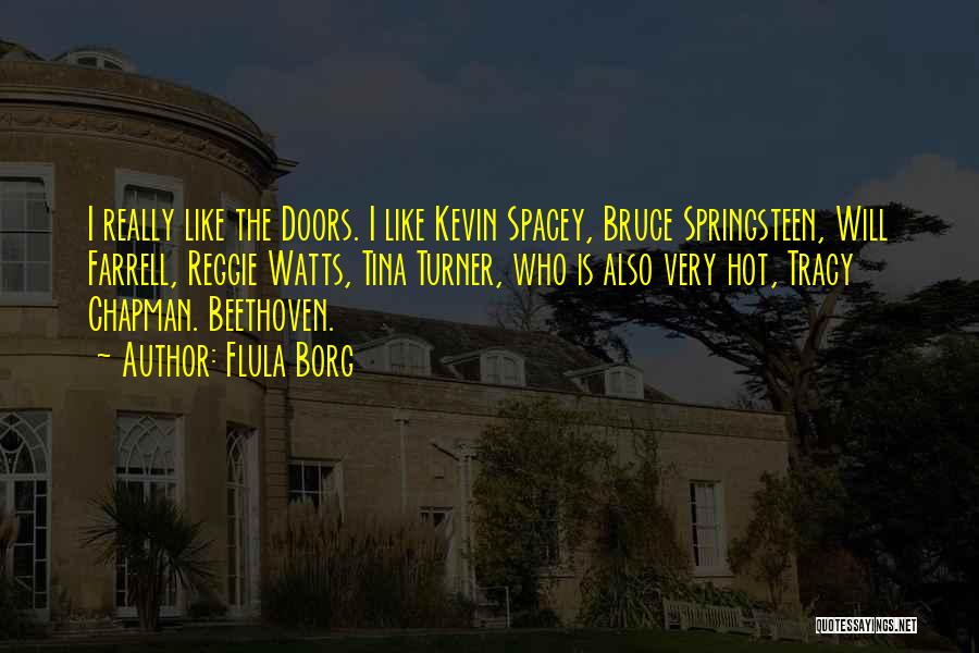 Flula Borg Quotes: I Really Like The Doors. I Like Kevin Spacey, Bruce Springsteen, Will Farrell, Reggie Watts, Tina Turner, Who Is Also