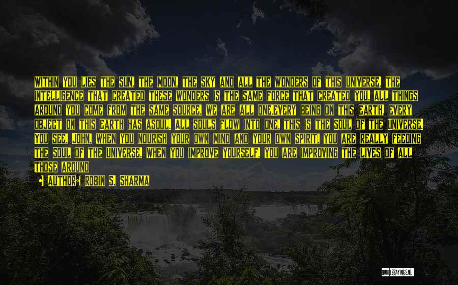 Robin S. Sharma Quotes: Within You Lies The Sun, The Moon, The Sky And All The Wonders Of This Universe. The Intelligence That Created