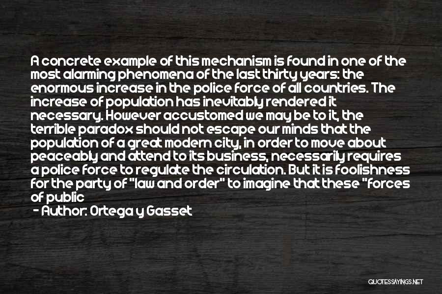 Ortega Y Gasset Quotes: A Concrete Example Of This Mechanism Is Found In One Of The Most Alarming Phenomena Of The Last Thirty Years: